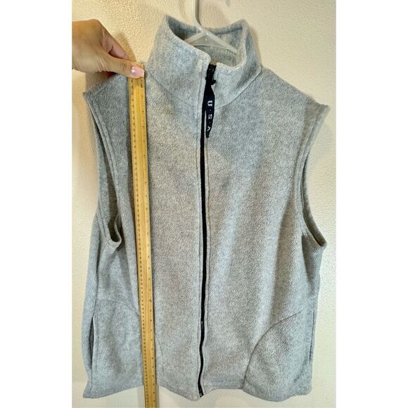 Vintage Made in the USA Fleece Zip Up High Collar Men's Vest Large - Picture 6 of 9